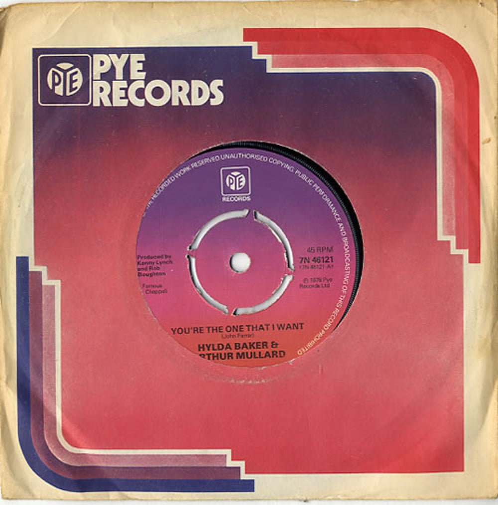 Hylda Baker & Arthur Mullard You're The One That I Want - 4pr UK 7" vinyl single (7 inch record / 45) 7N46121