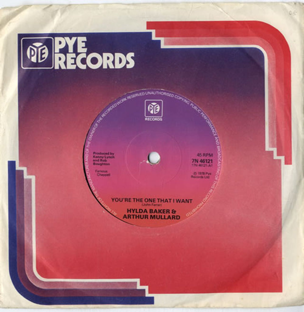 Hylda Baker & Arthur Mullard You're The One That I Want - Solid UK 7" vinyl single (7 inch record / 45) 7N46121