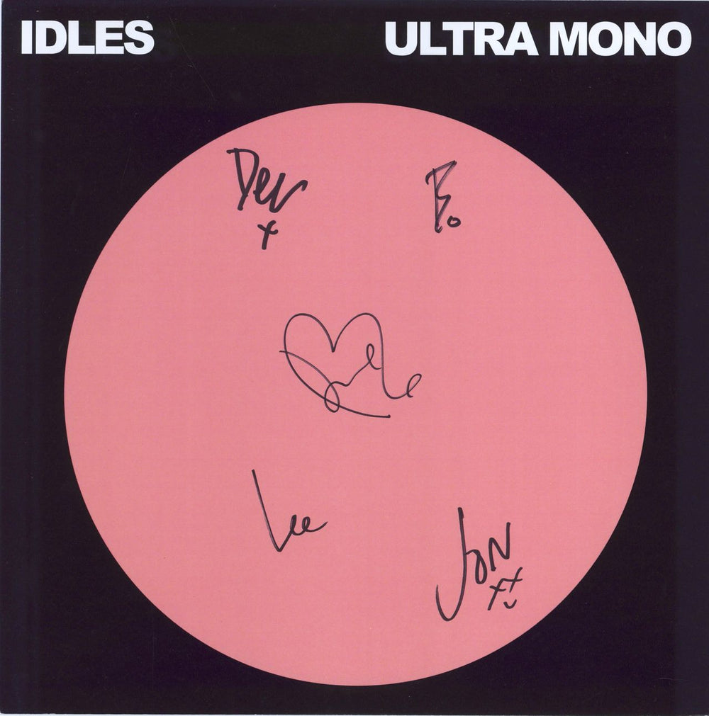 Idles Ultra Mono - White/Black Swirl Vinyl - Sealed + Signed print UK vinyl LP album (LP record) 720841218630