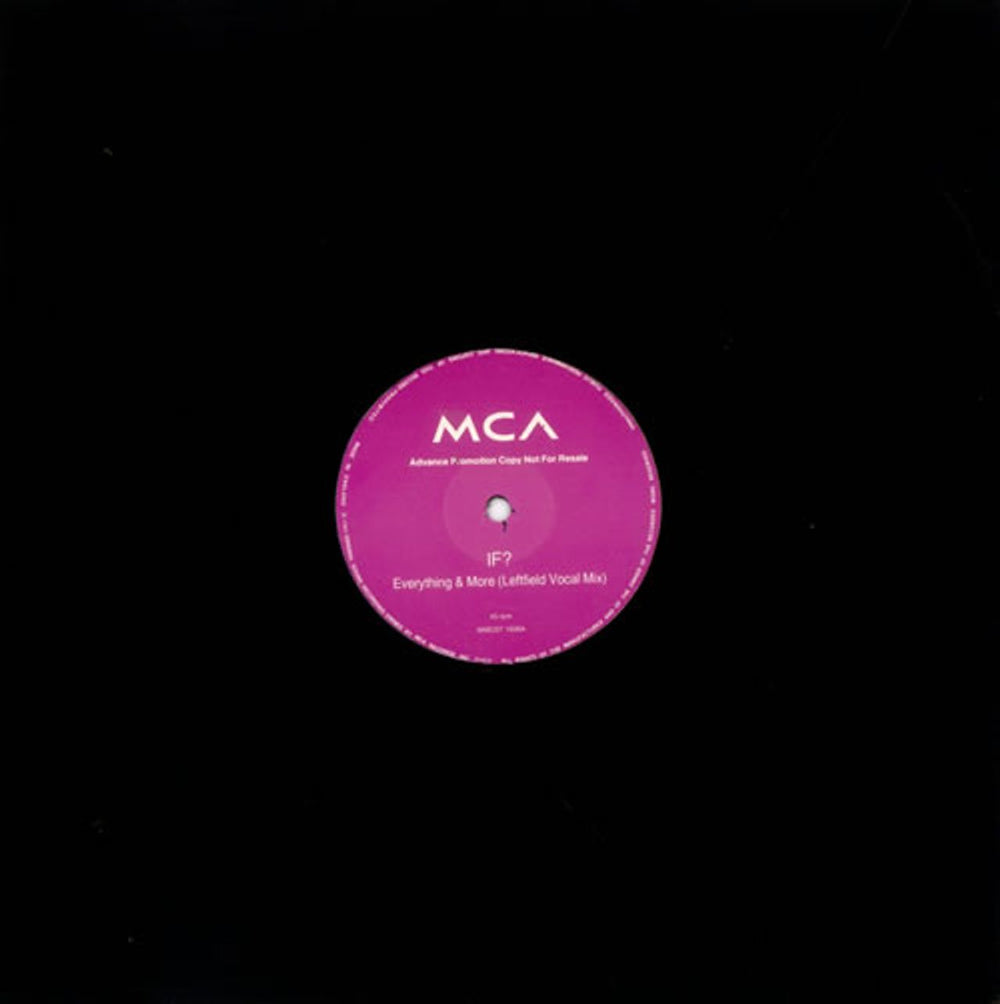 If? Everything & More UK Promo 12" vinyl single (12 inch record / Maxi-single) WMCST1606