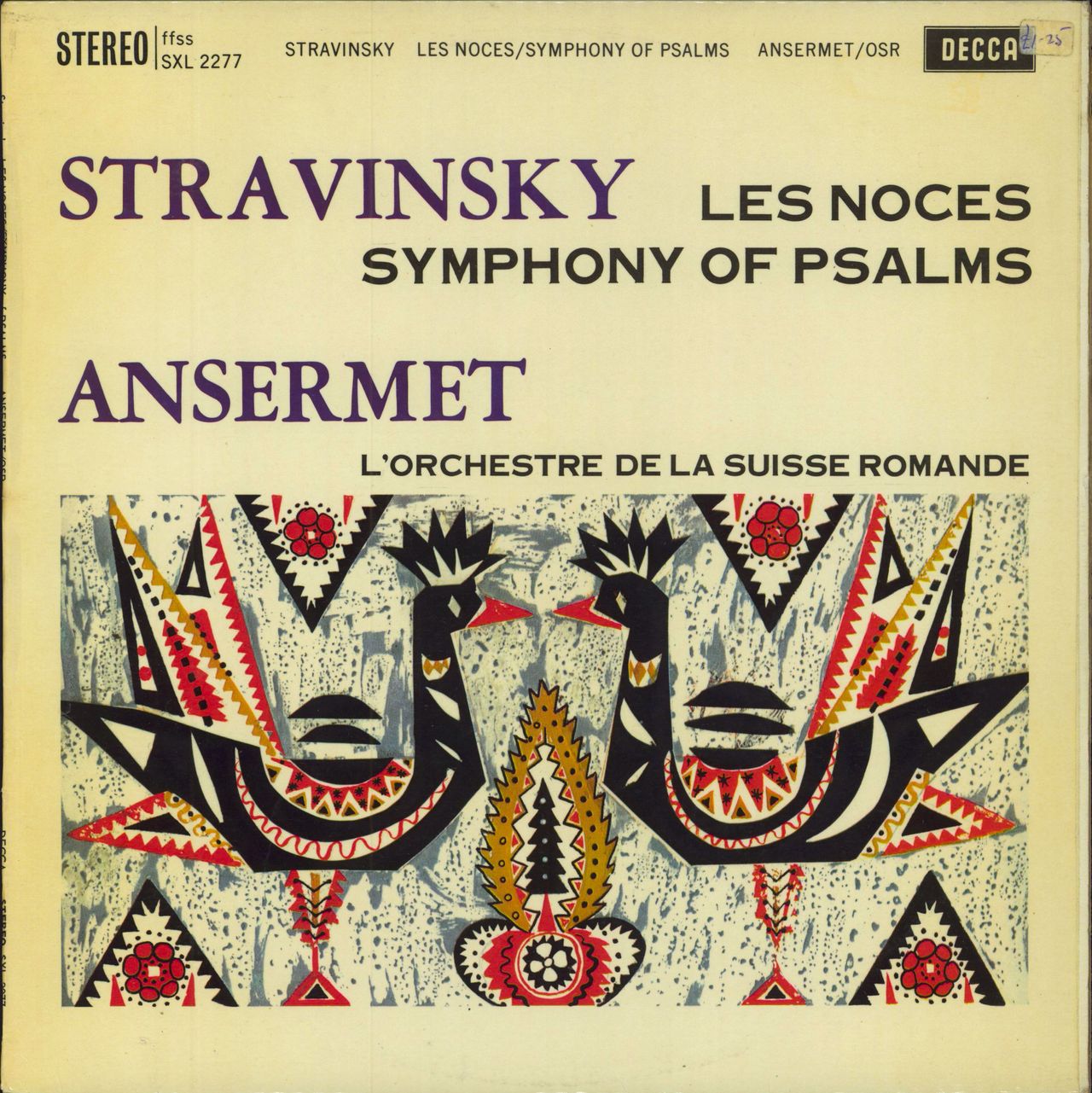 Igor Stravinsky Stravinsky Les Noces Ansermet Symphony Of Psalms — 8987