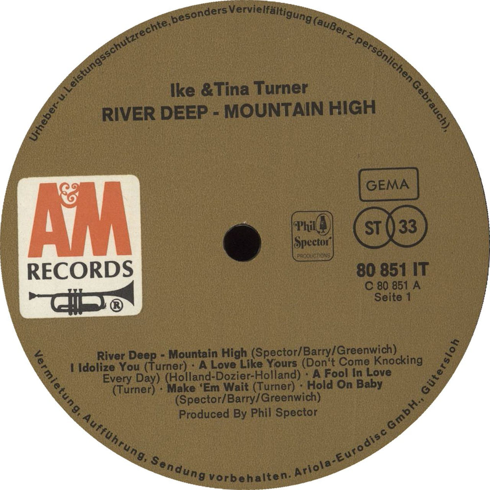 Ike & Tina Turner River Deep - Mountain High German vinyl LP album (LP record) I&TLPRI718769