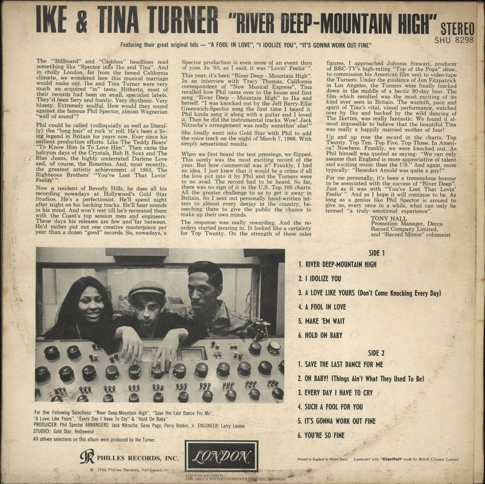 Ike & Tina Turner River Deep - Mountain High UK vinyl LP album (LP record)