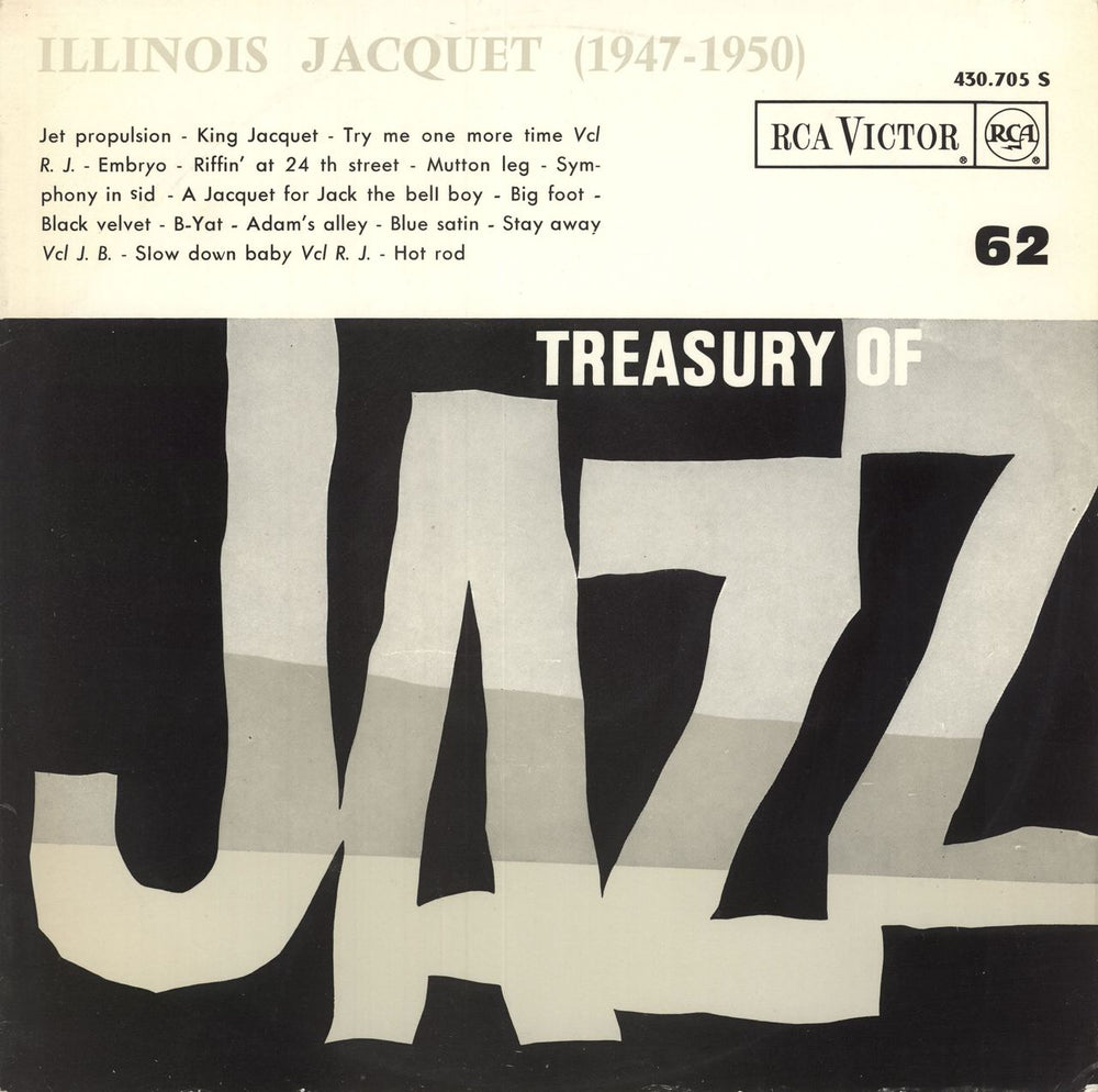 Illinois Jacquet Treasury Of Jazz N°62 French vinyl LP album (LP record) 430.705S