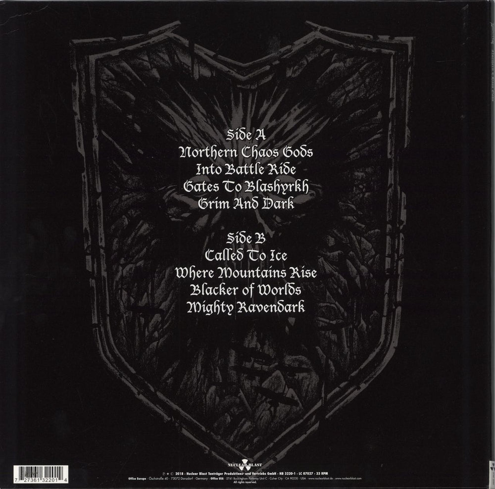 Immortal Northern Chaos Gods UK vinyl LP album (LP record) 727361322014