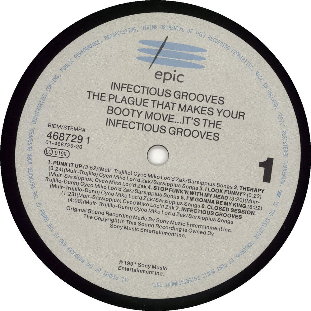 Infectious Grooves The Plague That Makes Your Booty Move UK vinyl LP album (LP record) 5099746872915