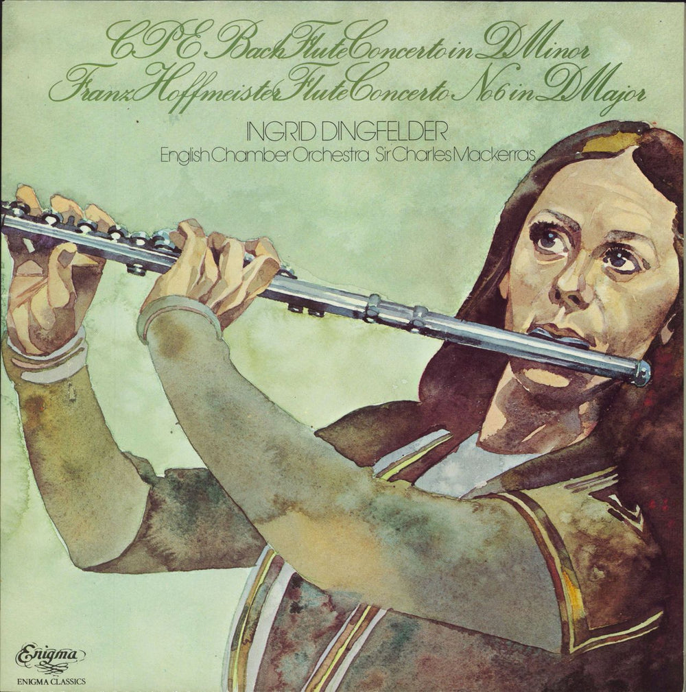 Ingrid Dingfelder C.P.E. Bach: Flute Concerto In D Minor / Hoffmeister: Flute Concerto No. 6 In D Major UK vinyl LP album (LP record) K53575