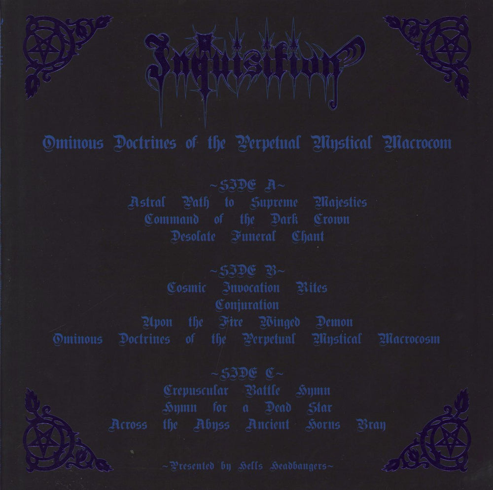 Inquisition Ominous Doctrines Of The Perpetual Mystical Macrocosm US 2-LP vinyl record set (Double LP Album)