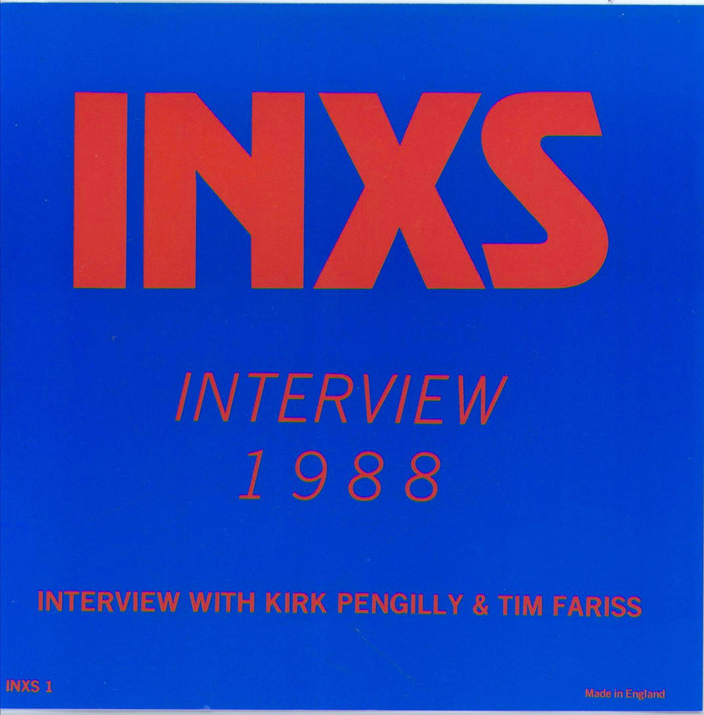 Inxs Interview Red Vinyl UK 7" vinyl single (7 inch record / 45) INXS1