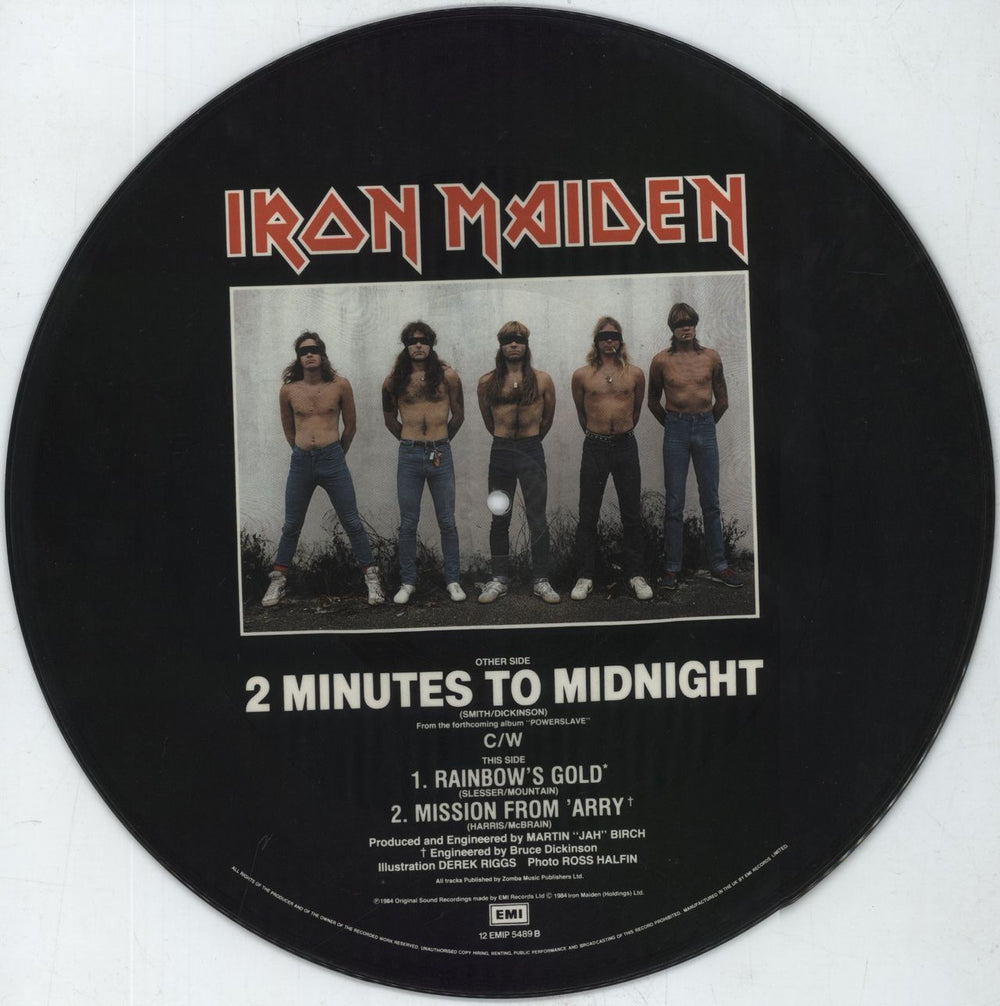 Iron Maiden 2 Minutes To Midnight - EX UK 12" vinyl picture disc (12 inch picture record)