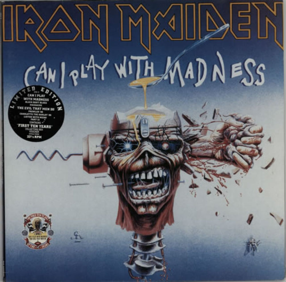 Iron Maiden Can I Play With Madness / The Evil That Men Do - EX UK 12" vinyl single (12 inch record / Maxi-single) IRN9