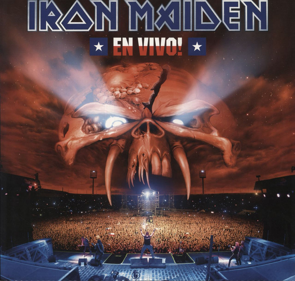 Iron Maiden En Vivo! - 180gram Vinyl UK 3-LP vinyl record set (Triple LP Album) 0190295836436