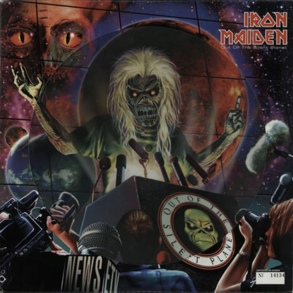 Iron Maiden Out Of The Silent Planet UK 12" vinyl picture disc (12 inch picture record) 12EM576