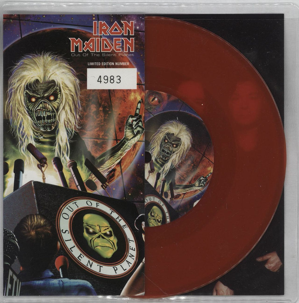 Iron Maiden Out Of The Silent Planet UK 7" vinyl single (7 inch record / 45) EM576