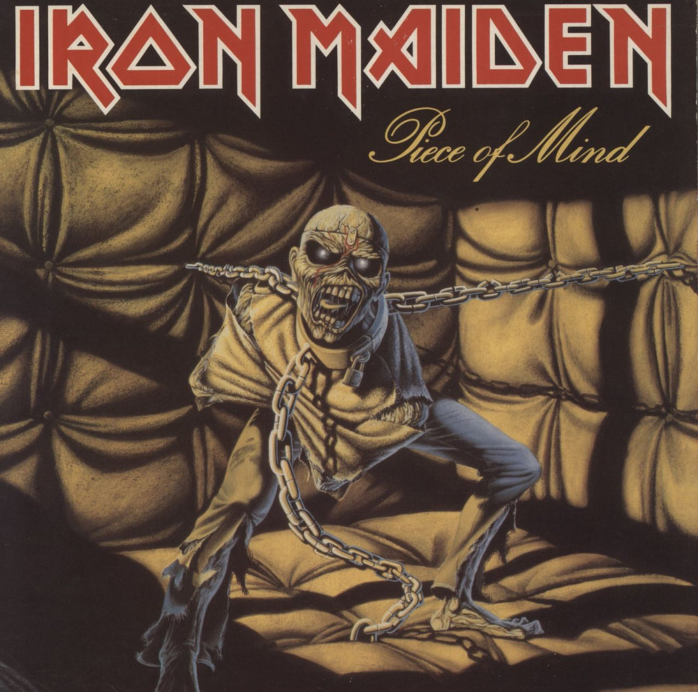 Iron Maiden Piece Of Mind - 1st + Insert - EX UK vinyl LP album (LP record) EMA800