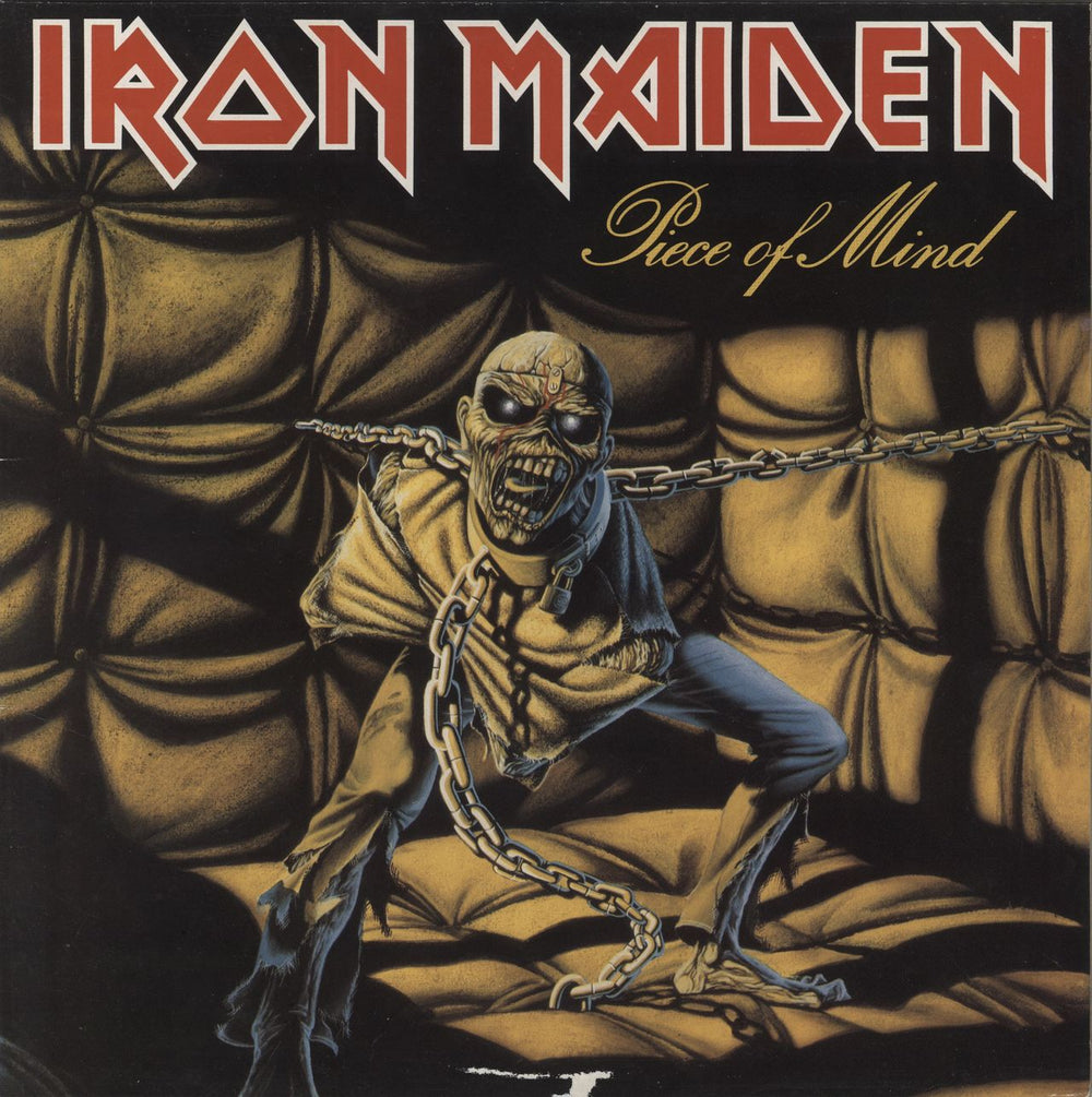 Iron Maiden Piece Of Mind - 2nd - VG UK vinyl LP album (LP record) EMA800