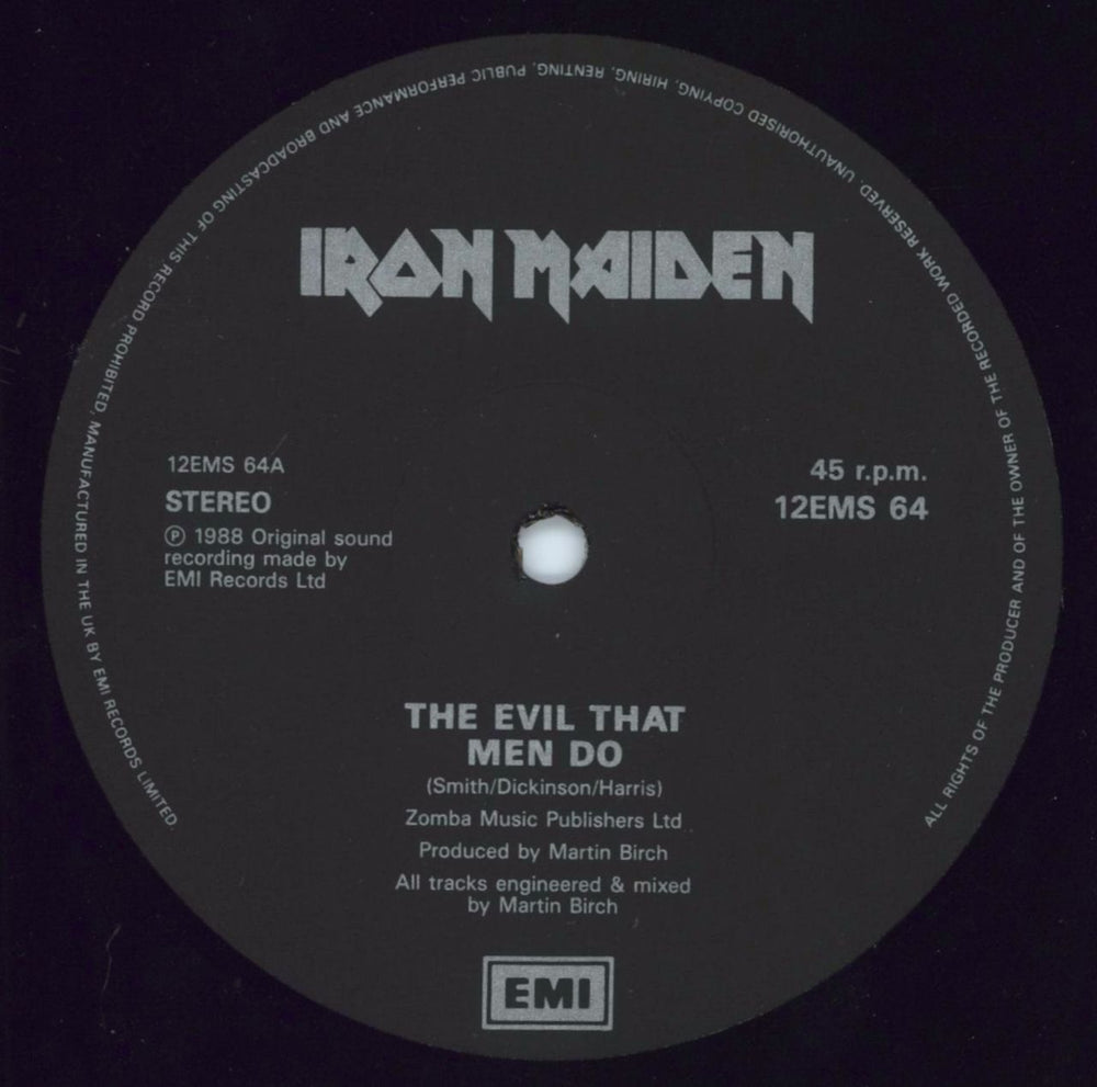 Iron Maiden The Evil That Men Do UK 12" vinyl single (12 inch record / Maxi-single) IRO12TH798456