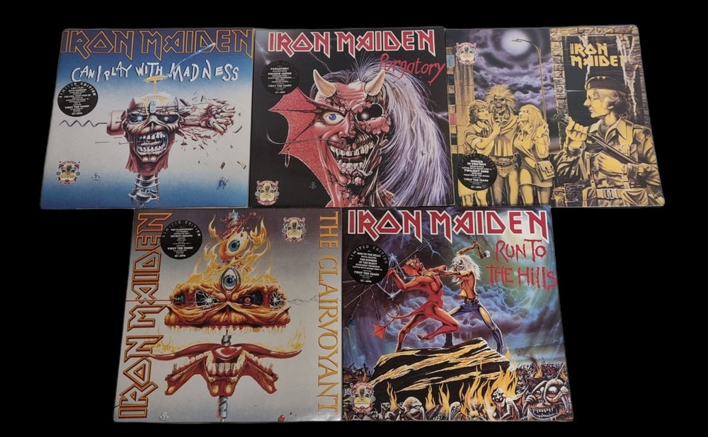 Iron Maiden The First Ten Years 1980-1990 - 10 X 12" Double Packs- EX UK 12" vinyl single (12 inch record / Maxi-single) IRN1~10