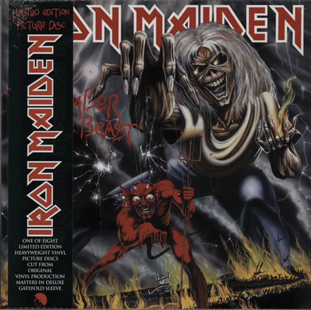 Iron Maiden The Number Of The Beast - Sealed + Obi UK picture disc LP (vinyl picture disc album) 9729501