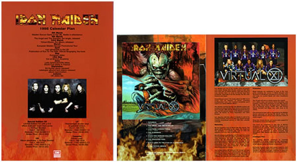 Iron Maiden Virtual XI 23.3.98 UK Promo handbill IROHBVI363047