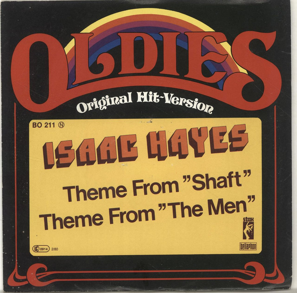 Isaac Hayes Thme From Shaft German 7" vinyl single (7 inch record / 45) BO211