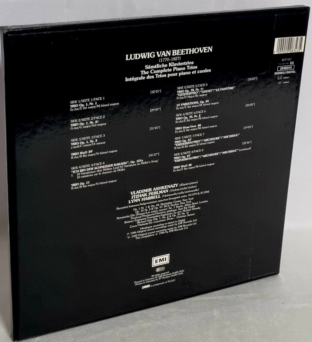 Itzhak Perlman & Vladimir Ashkenazy Beethoven: Klaviertrios German Vinyl Box Set IS2VXBE770660