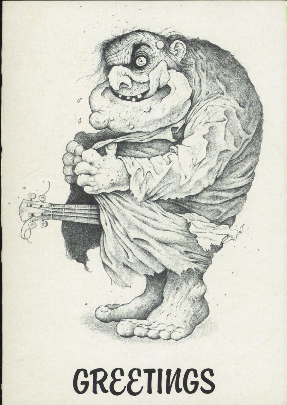 Ivor Biggun The Winkers Album (Misprint) + Greeting card UK vinyl LP album (LP record)