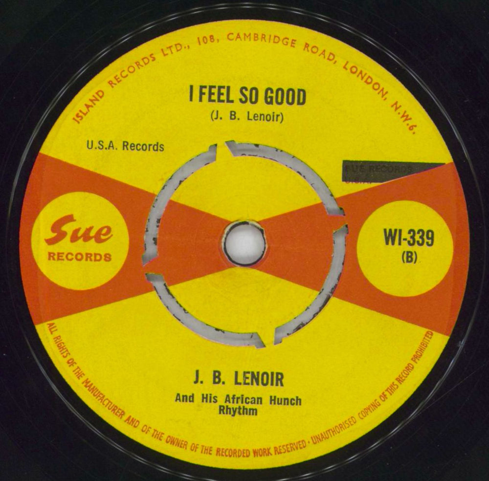 J B Lenoir I Sing Um The Way I Feel UK 7" vinyl single (7 inch record / 45)