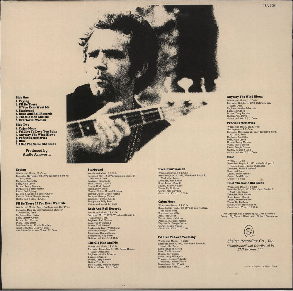 J.J. Cale Okie UK vinyl LP album (LP record) JJCLPOK302152