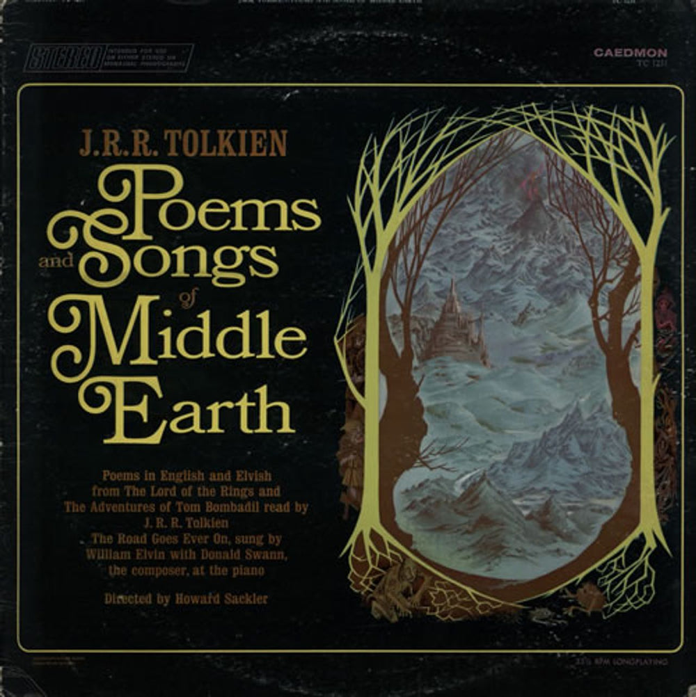 J.R.R. Tolkien Poems & Songs Of Middle Earth US vinyl LP album (LP record) TC1231