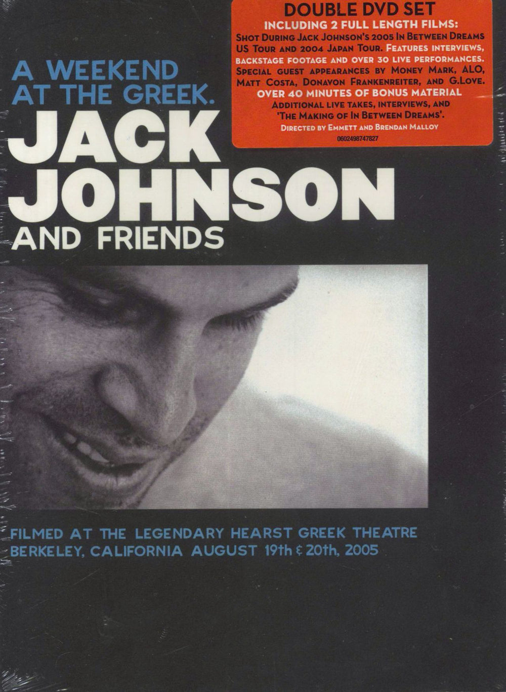 Jack Johnson A Weekend At The Greek - Sealed UK DVD 9874782