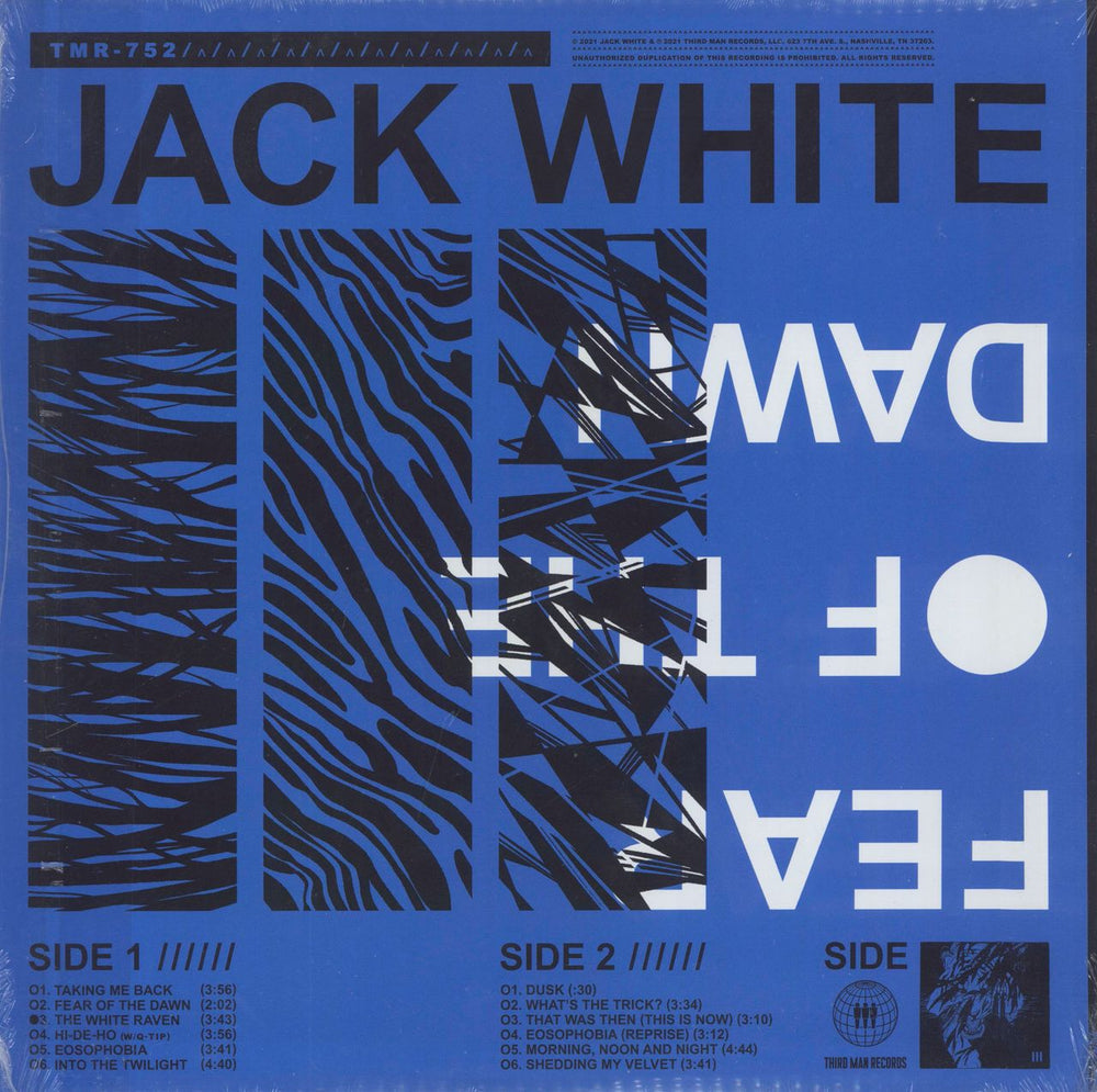 Jack White Fear Of The Dawn - Blue & White Split Vinyl + CD - Sealed UK vinyl LP album (LP record) 810074420891