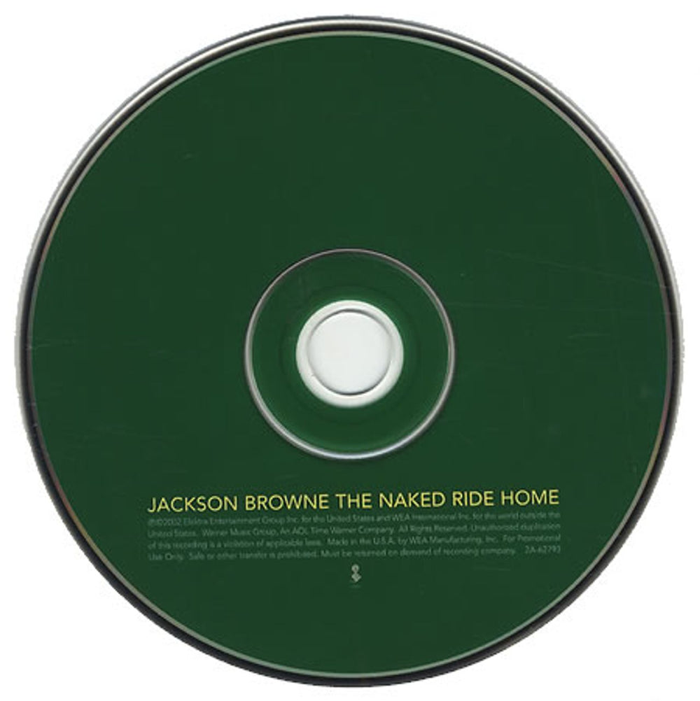 Jackson Browne The Naked Ride Home US Promo CD album (CDLP) 2A-62793