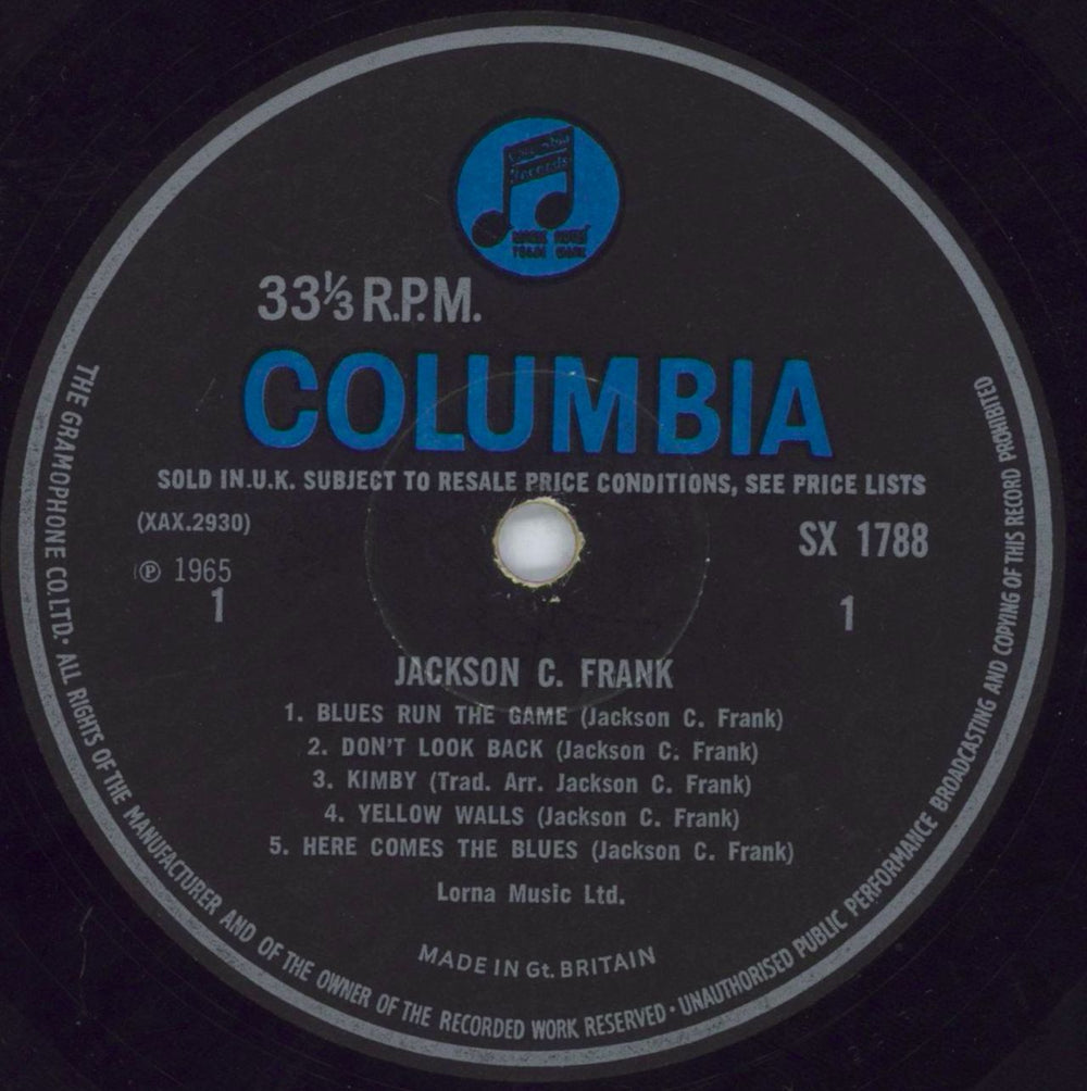 Jackson C. Frank Jackson C. Frank - 2nd Mono UK vinyl LP album (LP record) 13CLPJA818335