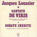 Jacques Loussier Cantate De Viris French 7" vinyl single (7 inch record / 45) A1014