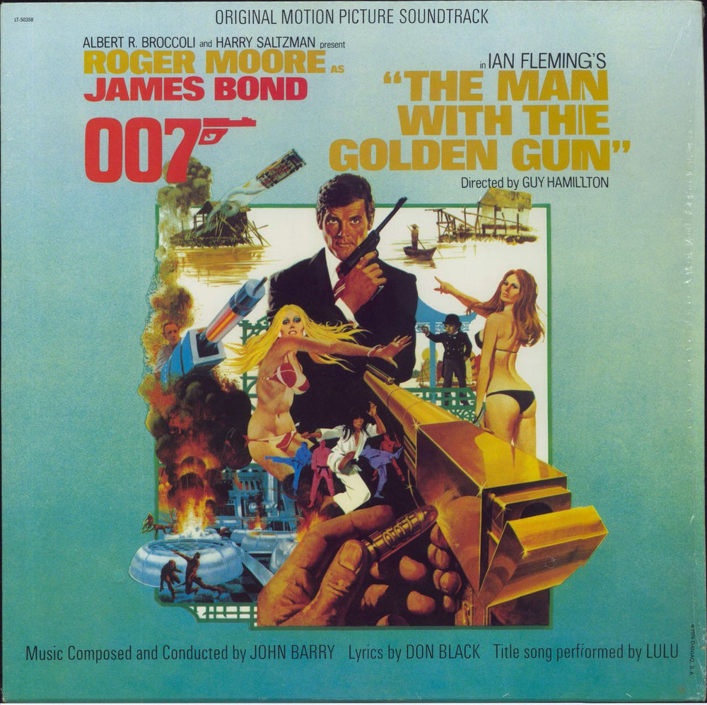 James Bond The Man With The Golden Gun - Shrink US Vinyl LP