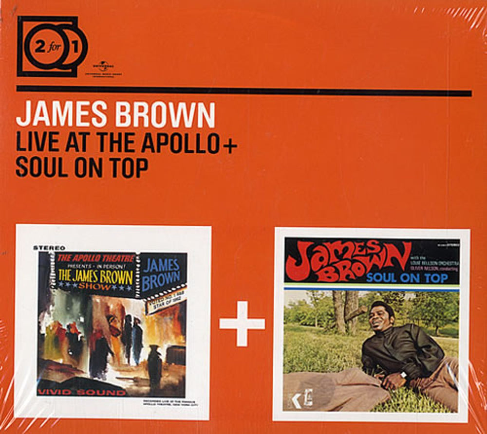 James Brown Live At The Apollo / Soul On Top French 2 CD album set (Double CD) 0600753186619