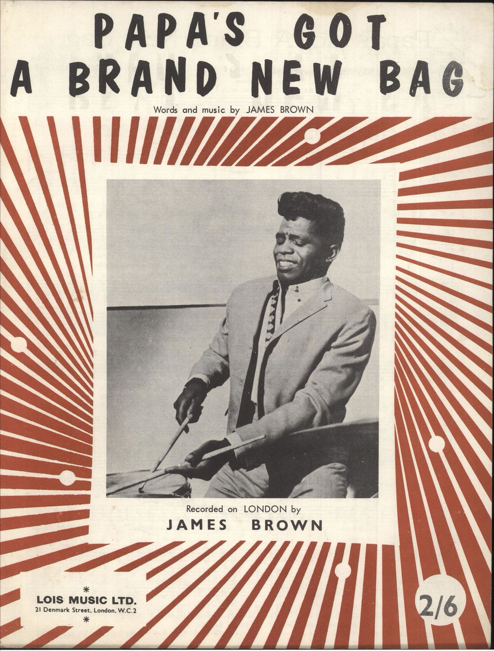 James Brown Papa's Got A Brand New Bag UK sheet music SHEET MUSIC