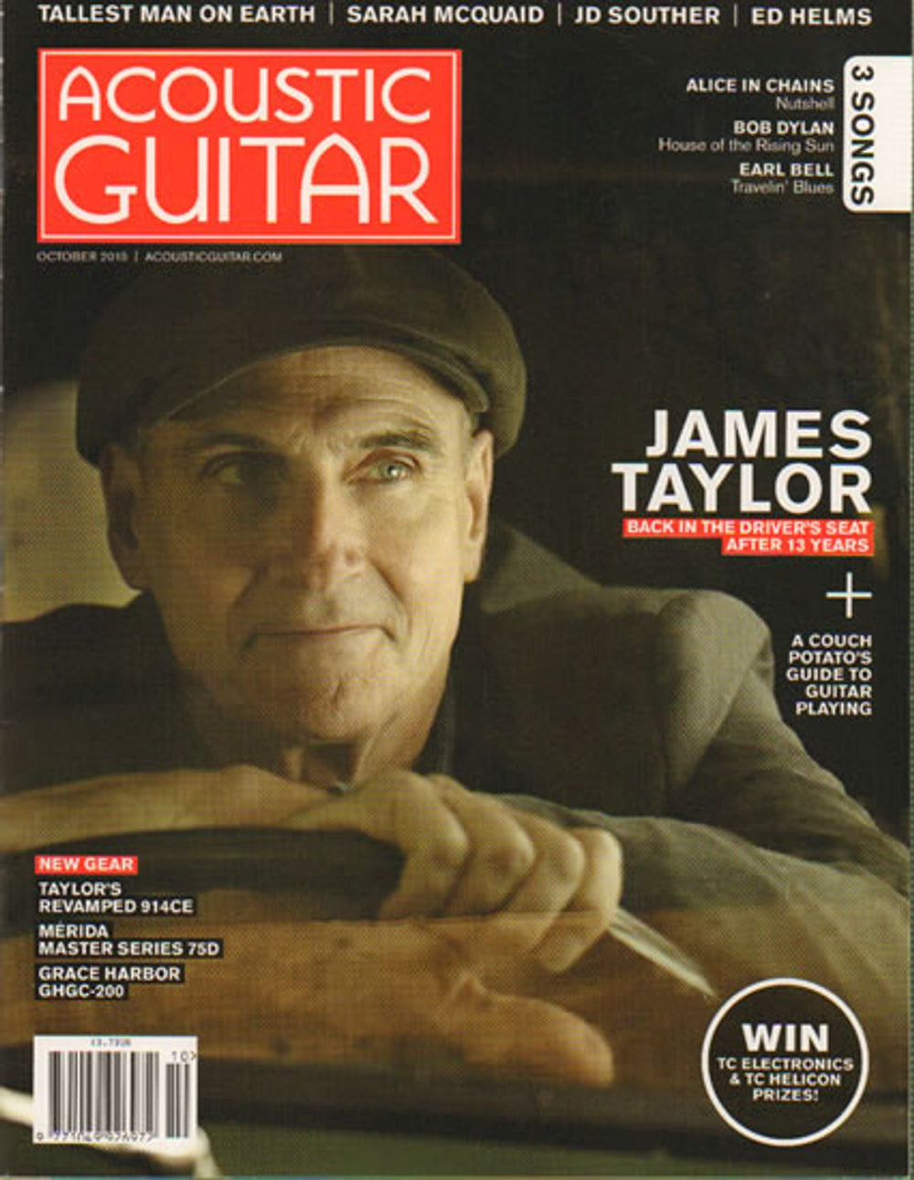 James Taylor Acoustic Guitar  - October 2015 UK magazine OCTOBER 2015