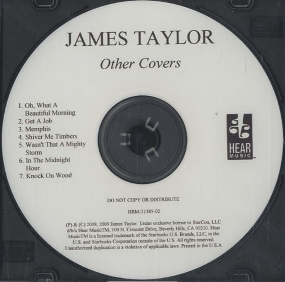 James Taylor Other Covers US Promo CD-R acetate CDR-ACETATE