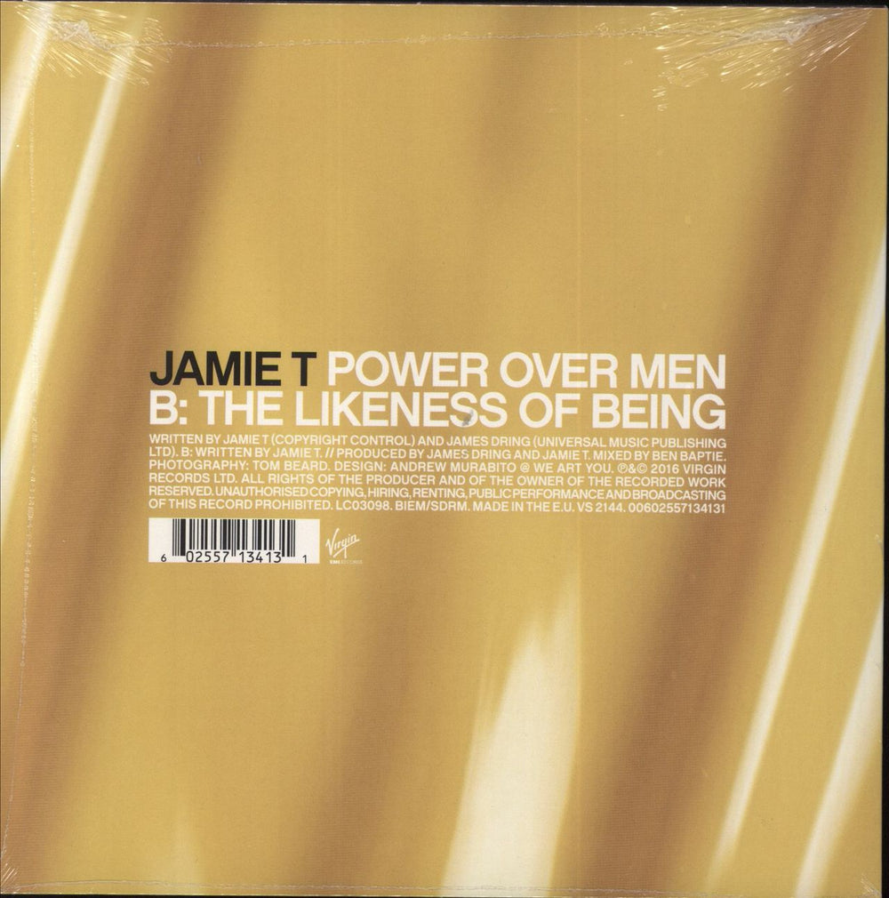 Jamie T Power Over Men - Yellow Vinyl - Sealed UK 7" vinyl single (7 inch record / 45) 602557134131