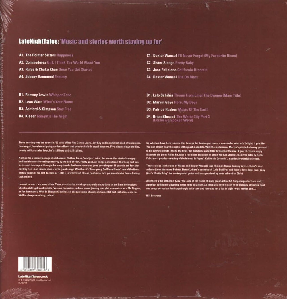 Jamiroquai Late Night Tales: Music And Stories Worth Staying Up For - Sealed UK 2-LP vinyl record set (Double LP Album) JMQ2LLA826314