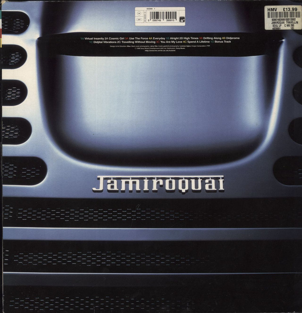 Jamiroquai Travelling Without Moving - 1st - VG UK 2-LP vinyl record set (Double LP Album) 5099748399915