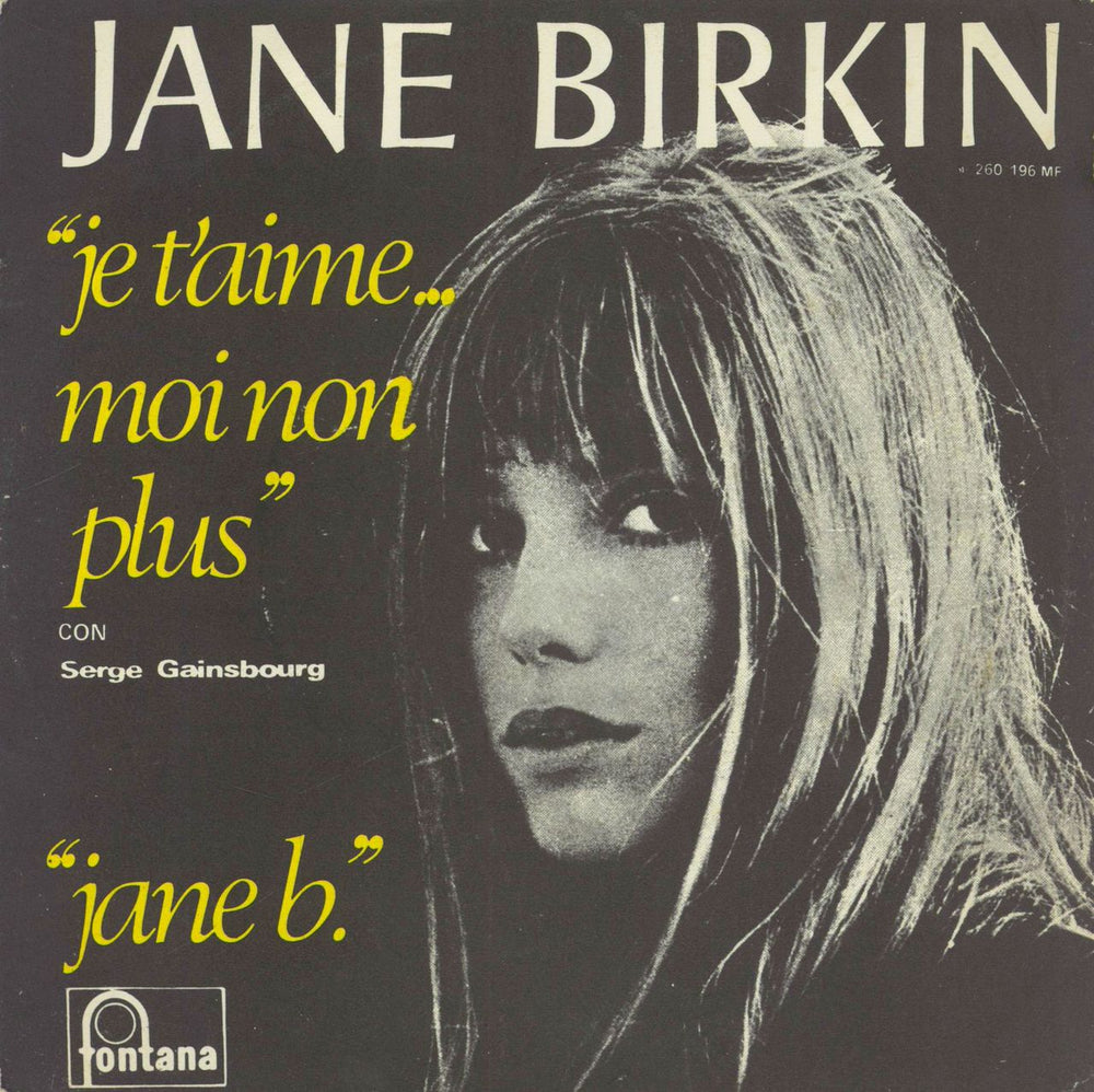 Jane Birkin & Serge Gainsbourg Je T'Aime... Moi Non Plus Spanish 7" vinyl single (7 inch record / 45) 260196MF