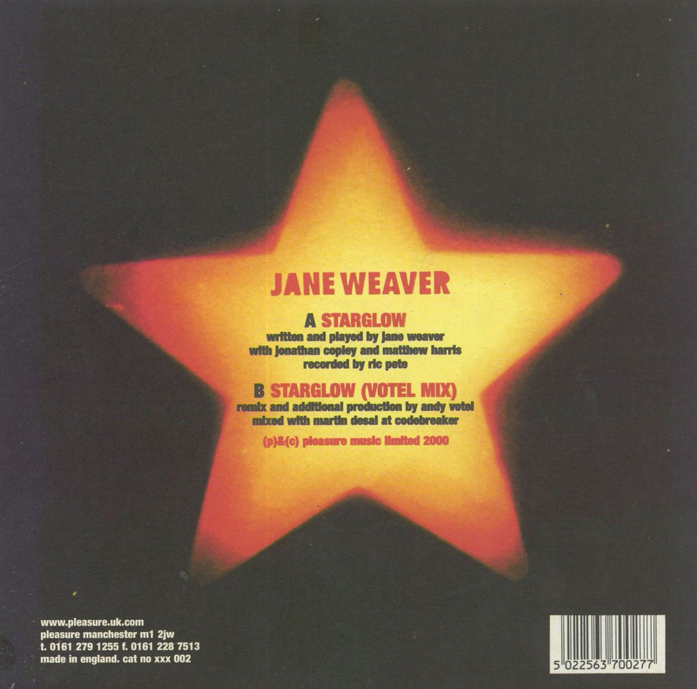 Jane Weaver Starglow UK 7" vinyl single (7 inch record / 45) 5022563700277