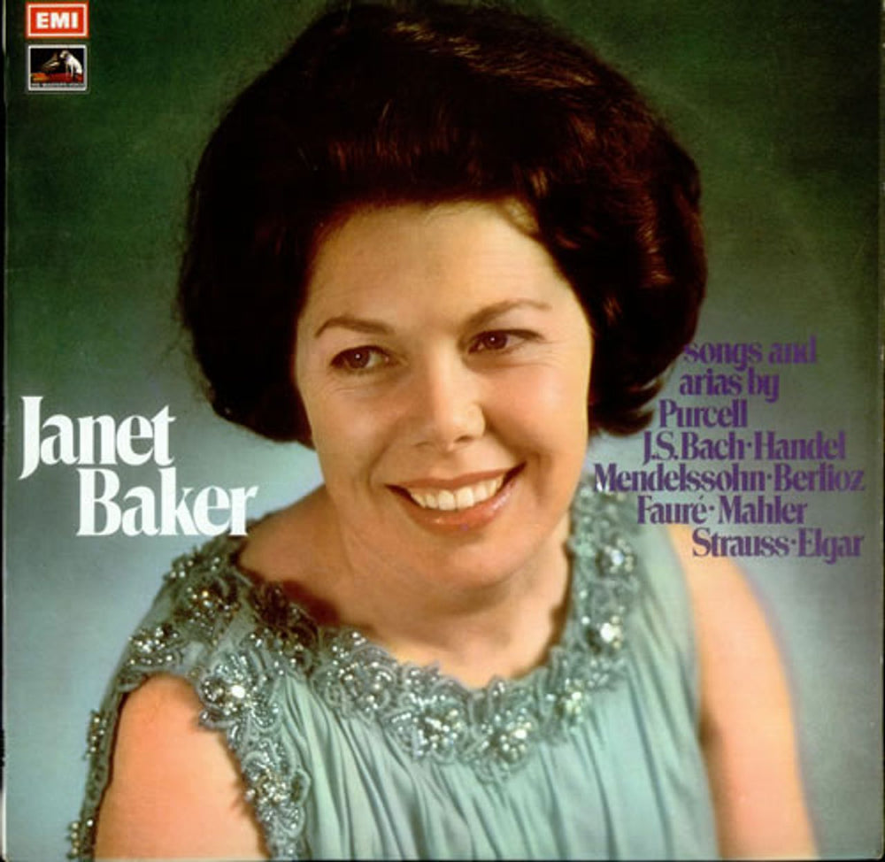 Janet Baker Songs And Arias By Purcell, J.S. Bach, Handel, Mendelssohn, Berlioz, Fauré, Mahler, Strauss & Elgar UK vinyl LP album (LP record) SEOM8