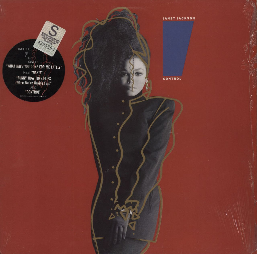 Janet Jackson Control - Hype Stickered Shrink US vinyl LP album (LP record) SP-5106