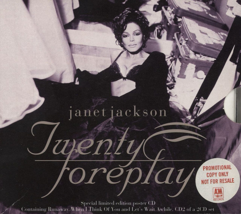 Janet Jackson Twenty Foreplay - Promo Stickered Box + Poster UK CD single (CD5 / 5") 581513-2