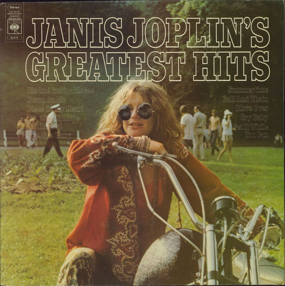 Janis Joplin Greatest Hits UK vinyl LP album (LP record) 65470