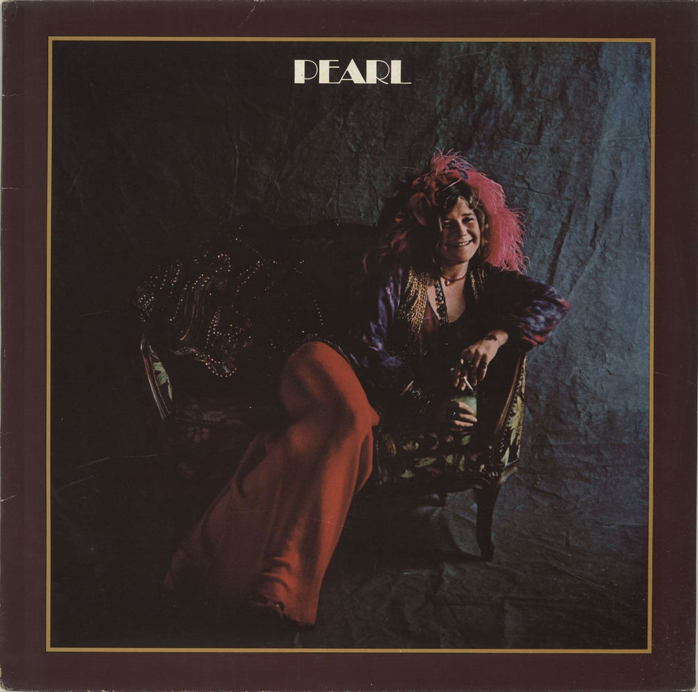 Janis Joplin Pearl - red label UK vinyl LP album (LP record) 32064